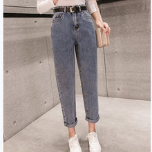 Load image into Gallery viewer, High Waist Boyfriend Ripped Jean