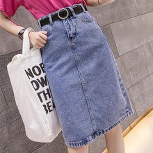 Load image into Gallery viewer, High Waist Knee-Length Skirt