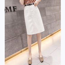 Load image into Gallery viewer, High Waist Knee-Length Skirt