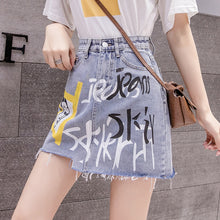 Load image into Gallery viewer, High Waist Graffiti Skirt